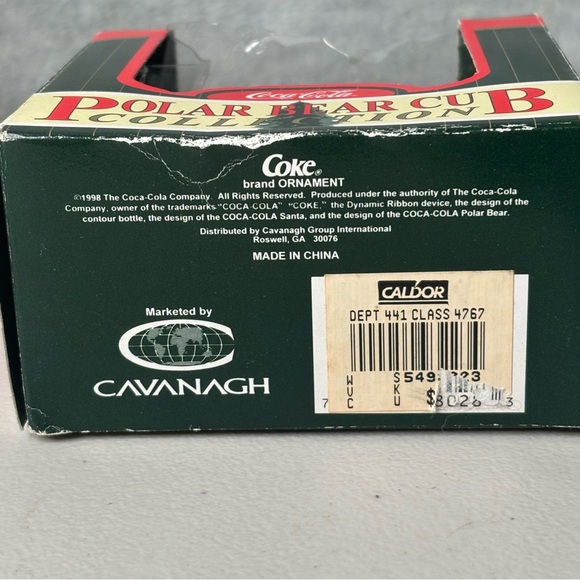 Coca Cola Company Seal Sitting On Block Of Ice Drinking Coke Christmas Ornament - Picture 9 of 13